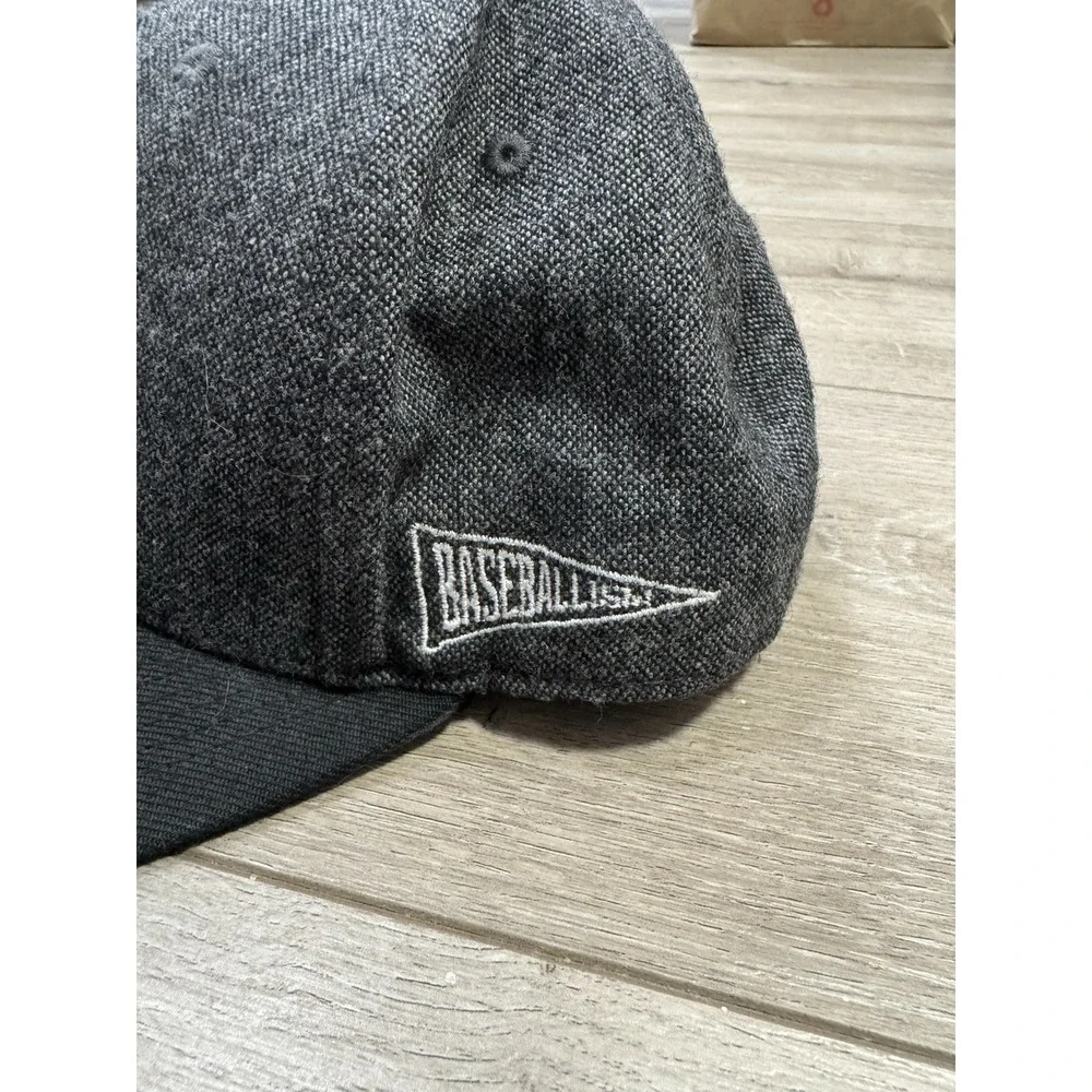 Baseballism‎ Grey Fitted Men's Hat Cap Size 7 1/8 Men's Baseball Cap